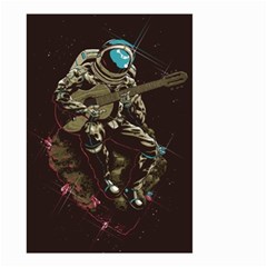 Astronaut Playing Guitar Parody Small Garden Flag (two Sides) by Bakwanart