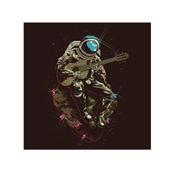 Astronaut Playing Guitar Parody Square Satin Scarf (30  X 30 ) by Bakwanart