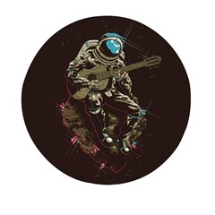 Astronaut Playing Guitar Parody Mini Round Pill Box by Bakwanart