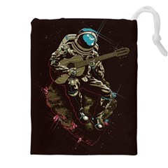 Astronaut Playing Guitar Parody Drawstring Pouch (4xl) by Bakwanart