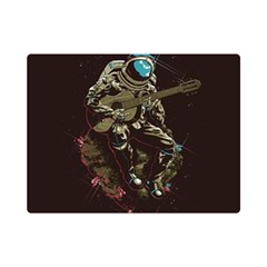 Astronaut Playing Guitar Parody Premium Plush Fleece Blanket (mini) by Bakwanart