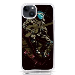 Astronaut Playing Guitar Parody Iphone 14 Plus Tpu Uv Print Case by Bakwanart