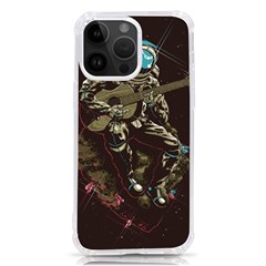 Astronaut Playing Guitar Parody Iphone 14 Pro Max Tpu Uv Print Case