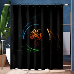 Orange Tiger Illustration Artwork Digital Art Shower Curtain 60  X 72  (medium)  by Bakwanart