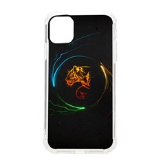 Orange Tiger Illustration Artwork Digital Art Iphone 11 Tpu Uv Print Case by Bakwanart