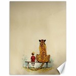 Tiger Sitting Beside Boy Painting Parody Cartoon Canvas 18  x 24  17.8 x23.08  Canvas - 1