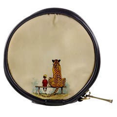 Tiger Sitting Beside Boy Painting Parody Cartoon Mini Makeup Bag by Bakwanart