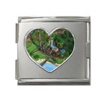 Green Village Miniature Technology Mega Link Heart Italian Charm (18mm) Front