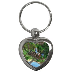 Green Village Miniature Technology Key Chain (heart) by Bakwanart