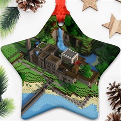 Green Village Miniature Technology Star Ornament (two Sides) by Bakwanart