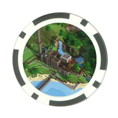 Green Village Miniature Technology Poker Chip Card Guard by Bakwanart