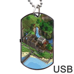 Green Village Miniature Technology Dog Tag Usb Flash (one Side) by Bakwanart