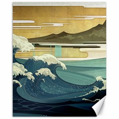 Sea Asia, Waves Japanese Art The Great Wave Off Kanagawa Canvas 16  X 20  by Bakwanart