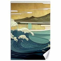 Sea Asia, Waves Japanese Art The Great Wave Off Kanagawa Canvas 24  X 36  by Bakwanart