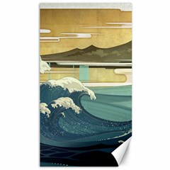 Sea Asia, Waves Japanese Art The Great Wave Off Kanagawa Canvas 40  X 72  by Bakwanart