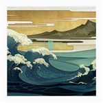 Sea Asia, Waves Japanese Art The Great Wave Off Kanagawa Medium Glasses Cloth (2 Sides) Back