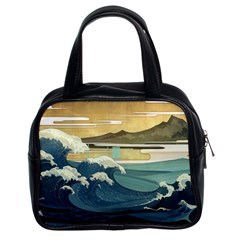 Sea Asia, Waves Japanese Art The Great Wave Off Kanagawa Classic Handbag (two Sides) by Bakwanart