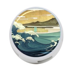 Sea Asia, Waves Japanese Art The Great Wave Off Kanagawa 4-port Usb Hub (two Sides) by Bakwanart