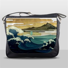 Sea Asia, Waves Japanese Art The Great Wave Off Kanagawa Messenger Bag by Bakwanart