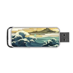 Sea Asia, Waves Japanese Art The Great Wave Off Kanagawa Portable Usb Flash (one Side) by Bakwanart