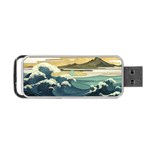 Sea Asia, Waves Japanese Art The Great Wave Off Kanagawa Portable USB Flash (Two Sides) Front