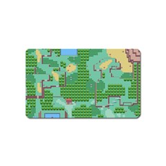 Green Retro Games Pattern Magnet (name Card) by Bakwanart