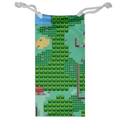 Green Retro Games Pattern Jewelry Bag