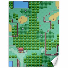 Green Retro Games Pattern Canvas 12  X 16  by Bakwanart