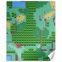 Green Retro Games Pattern Canvas 16  X 20  by Bakwanart