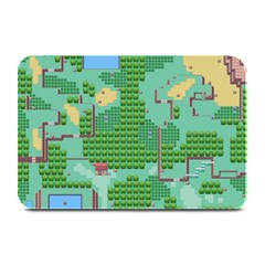 Green Retro Games Pattern Plate Mats by Bakwanart