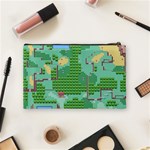 Green Retro Games Pattern Cosmetic Bag (Medium) Back