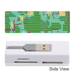 Green Retro Games Pattern Memory Card Reader (stick) by Bakwanart