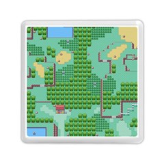 Green Retro Games Pattern Memory Card Reader (square) by Bakwanart