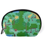 Green Retro Games Pattern Accessory Pouch (Large) Back