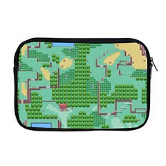 Green Retro Games Pattern Apple Macbook Pro 17  Zipper Case by Bakwanart