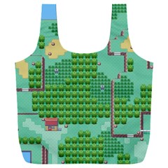 Green Retro Games Pattern Full Print Recycle Bag (xxxl) by Bakwanart