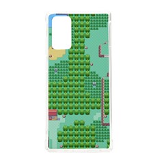 Green Retro Games Pattern Samsung Galaxy Note 20 Tpu Uv Case by Bakwanart