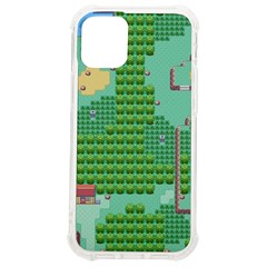 Green Retro Games Pattern Iphone 12 Mini Tpu Uv Print Case	 by Bakwanart