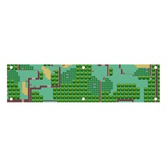 Green Retro Games Pattern Banner And Sign 4  X 1  by Bakwanart