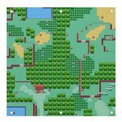 Green Retro Games Pattern Banner And Sign 4  X 4  by Bakwanart