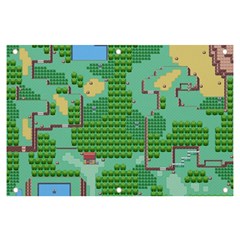 Green Retro Games Pattern Banner And Sign 6  X 4  by Bakwanart