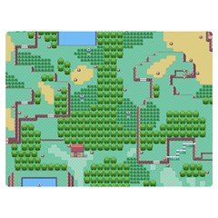 Green Retro Games Pattern Premium Plush Fleece Blanket (extra Small) by Bakwanart