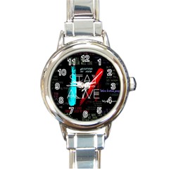 Stay Alive Round Italian Charm Watch