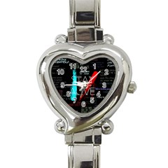 Stay Alive Heart Italian Charm Watch by Bakwanart