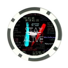 Stay Alive Poker Chip Card Guard