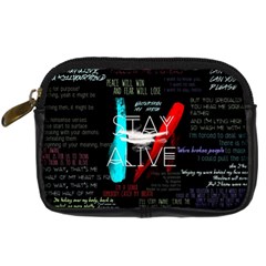 Stay Alive Digital Camera Leather Case by Bakwanart