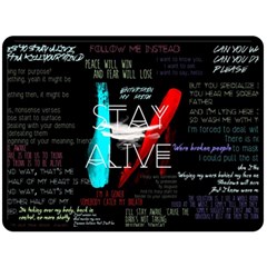 Stay Alive Fleece Blanket (large) by Bakwanart