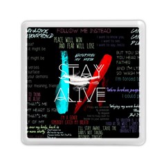 Stay Alive Memory Card Reader (square) by Bakwanart