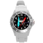 Stay Alive Round Plastic Sport Watch (L) Front