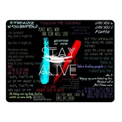 Stay Alive Two Sides Fleece Blanket (small) by Bakwanart